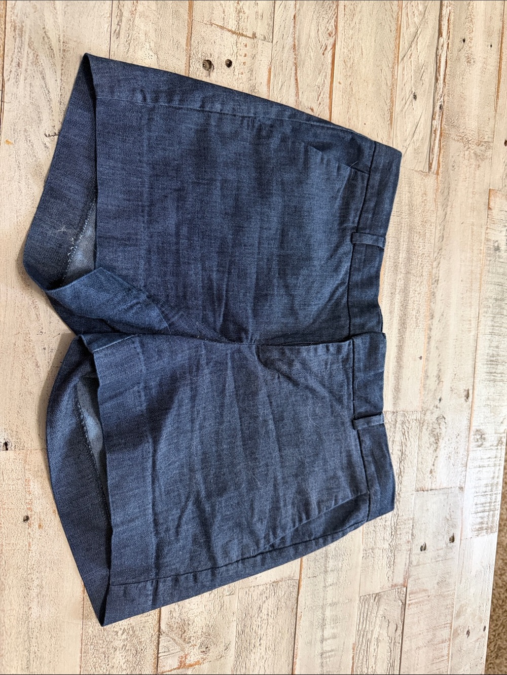Banana Republic Women's Dark Blue Linen-Blend Shorts